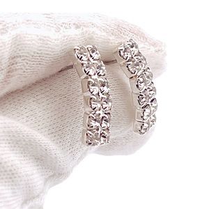 Vieste Crystal Collection Post Back Curved Earrings